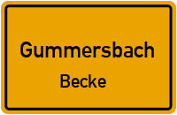Straßen in Gummersbach Becke
