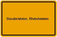 City Sign Gundersheim, Rheinhessen