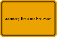 City Sign Gutenberg, Kreis Bad Kreuznach