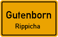 Rippichaer Dorfstraße in GutenbornRippicha