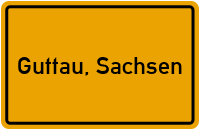 City Sign Guttau, Sachsen