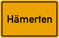Ortsschild von Gemeinde Hämerten in Sachsen-Anhalt