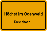 Sandbacher Straße in Höchst im OdenwaldDusenbach