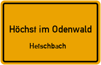 Hochstraße in Höchst im OdenwaldHetschbach