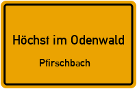 Pfirschbacher Straße in Höchst im OdenwaldPfirschbach