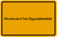 City Sign Höckendorf bei Dippoldiswalde