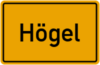 Ortsschild von Gemeinde Högel in Schleswig-Holstein