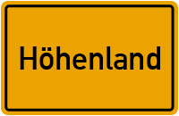 Ortsschild von Gemeinde Höhenland in Brandenburg