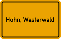 City Sign Höhn, Westerwald