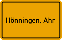 City Sign Hönningen, Ahr