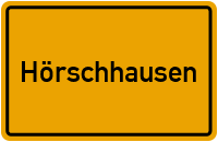 Ortsschild von Gemeinde Hörschhausen in Rheinland-Pfalz