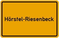 Ortsschild Hörstel-Riesenbeck