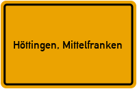 City Sign Höttingen, Mittelfranken