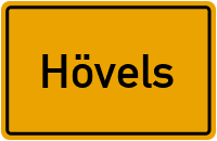Ortsschild von Gemeinde Hövels in Rheinland-Pfalz