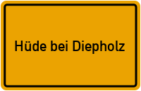 City Sign Hüde bei Diepholz