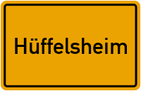 Ortsschild von Gemeinde Hüffelsheim in Rheinland-Pfalz