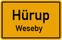Hauptstraße in HürupWeseby