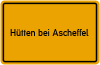 City Sign Hütten bei Ascheffel