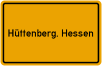 City Sign Hüttenberg, Hessen