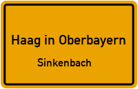 Straßen in Haag in Oberbayern Sinkenbach