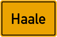 Ortsschild von Gemeinde Haale in Schleswig-Holstein