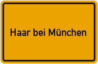 City Sign Haar bei München