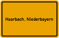 City Sign Haarbach, Niederbayern