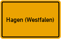 Ortsschild von Stadt Hagen (Westfalen) in Nordrhein-Westfalen