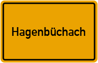 Ortsschild von Gemeinde Hagenbüchach in Bayern