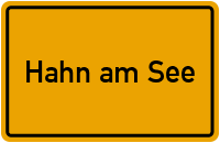 Ortsschild von Gemeinde Hahn am See in Rheinland-Pfalz