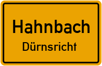 Straßenverzeichnis Hahnbach Dürnsricht