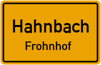 Straßenverzeichnis Hahnbach Frohnhof