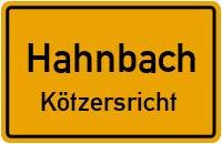 Straßenverzeichnis Hahnbach Kötzersricht