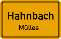 Straßenverzeichnis Hahnbach Mülles