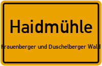 Straßen in Haidmühle Frauenberger und Duschelberger Wald