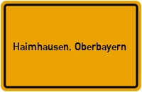 City Sign Haimhausen, Oberbayern
