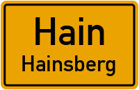 Straßen in Hain Hainsberg