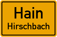 Straßen in Hain Hirschbach
