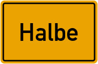Ortsschild von Gemeinde Halbe in Brandenburg