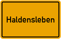 Ortsschild Haldensleben