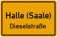 Pfirsichweg in Halle (Saale)Dieselstraße