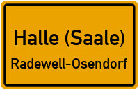 Straßenverzeichnis Halle (Saale) Radewell-Osendorf