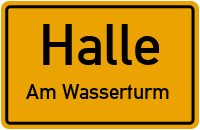 Thaerplatz in HalleAm Wasserturm