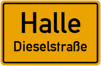 Äußere Kasseler Straße in HalleDieselstraße