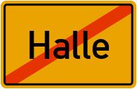 Route von Halle nach Bedburg-Hau