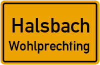 Straßenverzeichnis Halsbach Wohlprechting