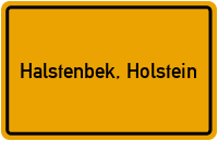 Ortsschild von Gemeinde Halstenbek, Holstein in Schleswig-Holstein