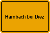 Ortsschild Hambach bei Diez