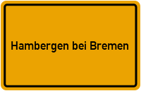 City Sign Hambergen bei Bremen