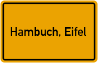 City Sign Hambuch, Eifel
